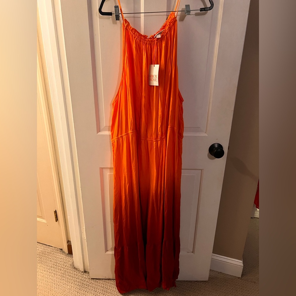 Knox Rose Plus Maxi Dress Orange Ombre Spaghetti-Strap 4X - Picture 11 of 11